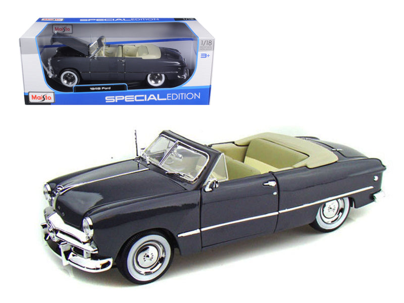 Maisto 1949 Ford Convertible Gray 1/18 Diecast Model Car by Maisto