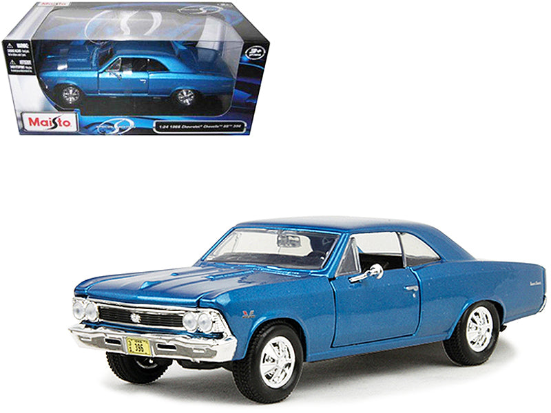 Maisto 1966 Chevrolet Chevelle SS 396 Blue Metallic 1/24 Diecast Model Car by Maisto