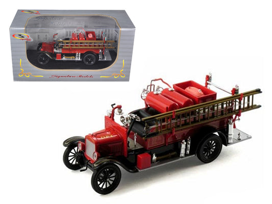 Signature Models 1926 Ford Model T Fire Engine Red and Black 1/32 Diecast Model by Signature Models