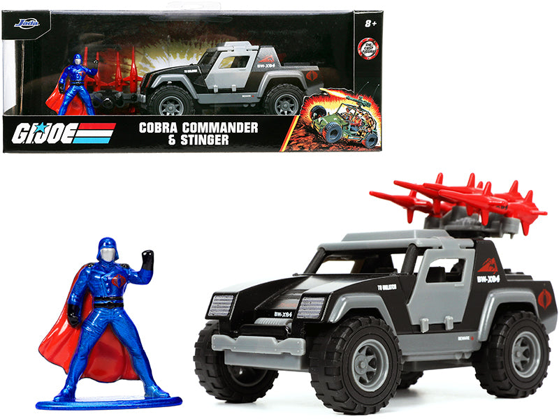 Jada Stinger with Missile Launcher and Cobra Commander Diecast Figurine "G.I. Joe" "Hollywood Rides" Series 1/32 Diecast Model Car by Jada