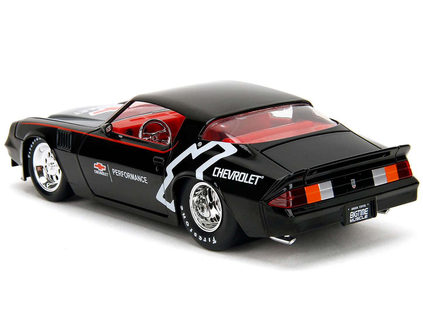 Jada 1979 Chevrolet Camaro Z28 "Chevrolet Performance" Black with Carbon Hood and Red Interior "Bigtime Muscle" Series 1/24 Diecast Model Car by Jada