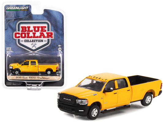 Greenlight 2021 Ram 3500 Tradesman Pickup Truck School Bus Yellow "Blue Collar Collection" Series 11 1/64 Diecast Model Car by Greenlight