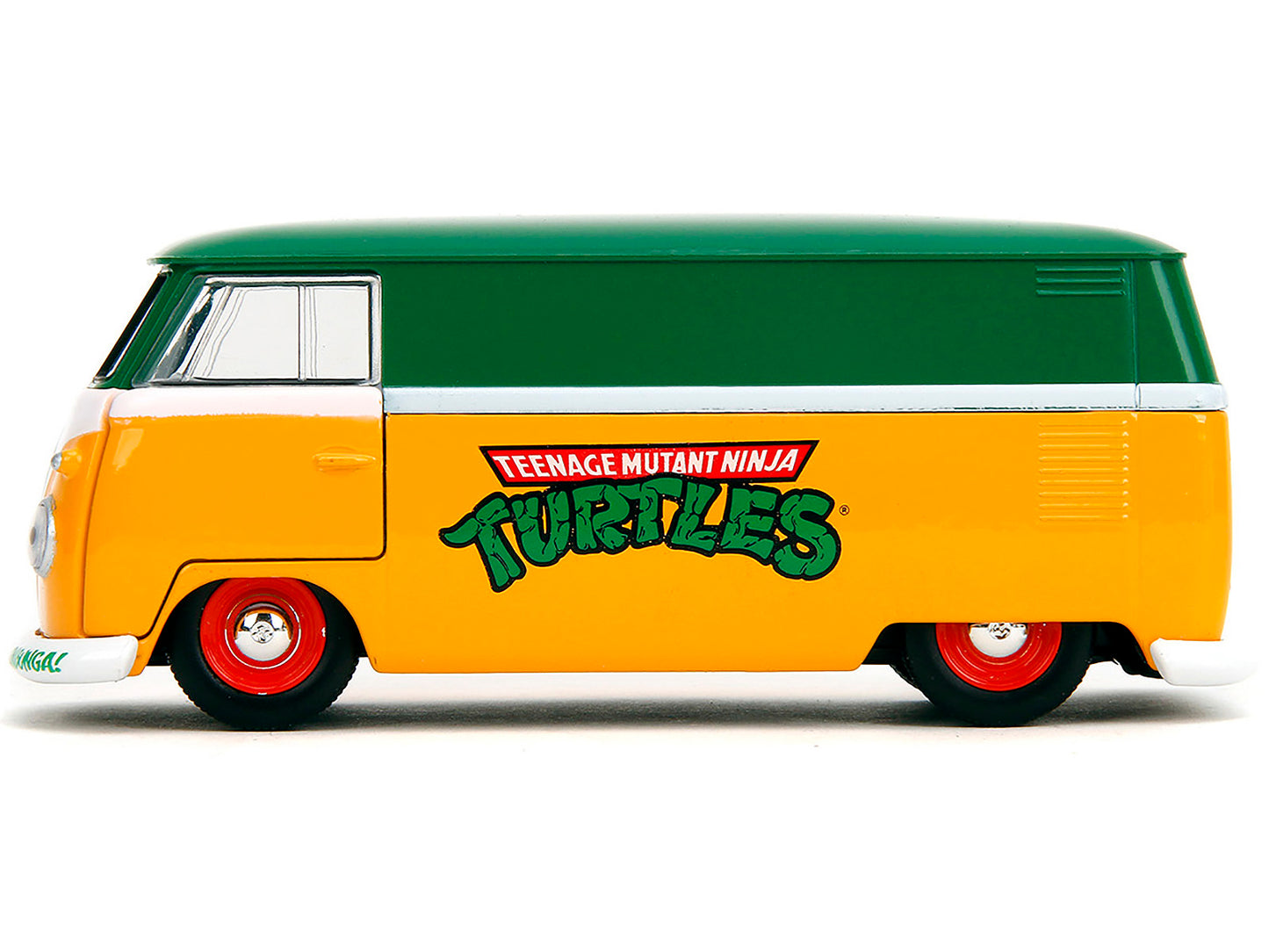 Jada 1961 Volkswagen Bus "Teenage Mutant Ninja Turtles" Green and Yellow with White Interior "Hollywood Rides" Series 1/32 Diecast Model Car by Jada