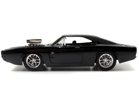 Jada Model Kit Dodge Charger R/T Black and Dom Diecast Figure "Fast & Furious" Movie "Build N' Collect" Series 1/24 Diecast Model Car by Jada