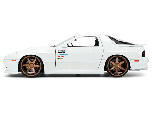 Jada 1985 Mazda RX-7 White "JDM Tuners" Series 1/24 Diecast Model Car by Jada