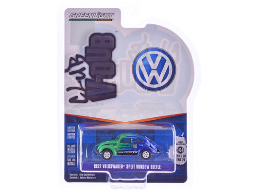 Greenlight 1952 Volkswagen Split Window Beetle #1193 "Falken Tire" Blue and Green "Club Vee-Dub" Series 20 1/64 Diecast Model Car by Greenlight