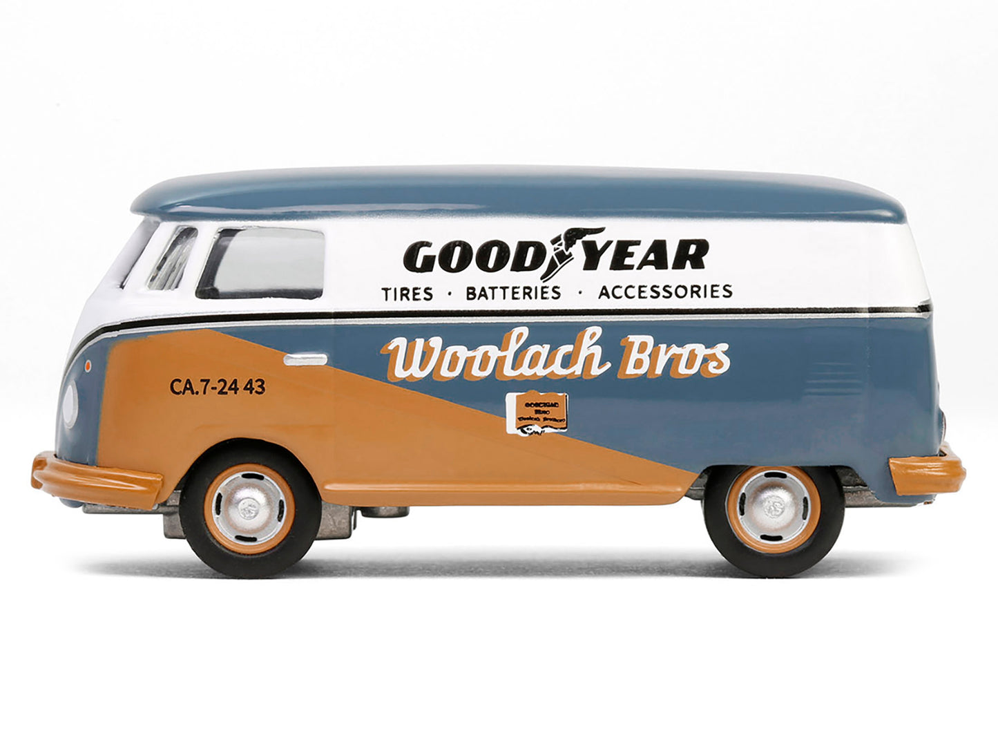 Greenlight 1964 Volkswagen Panel Van "Goodyear" Gray and White with Tan Graphics "Club Vee-Dub" Series 20 1/64 Diecast Model Car by Greenlight