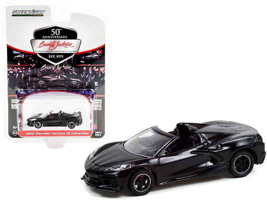 Greenlight 2020 Chevrolet Corvette C8 Stingray Convertible Black (Lot #3003) Barrett Jackson "Scottsdale Edition" Series 8 1/64 Diecast Model Car by Greenlight