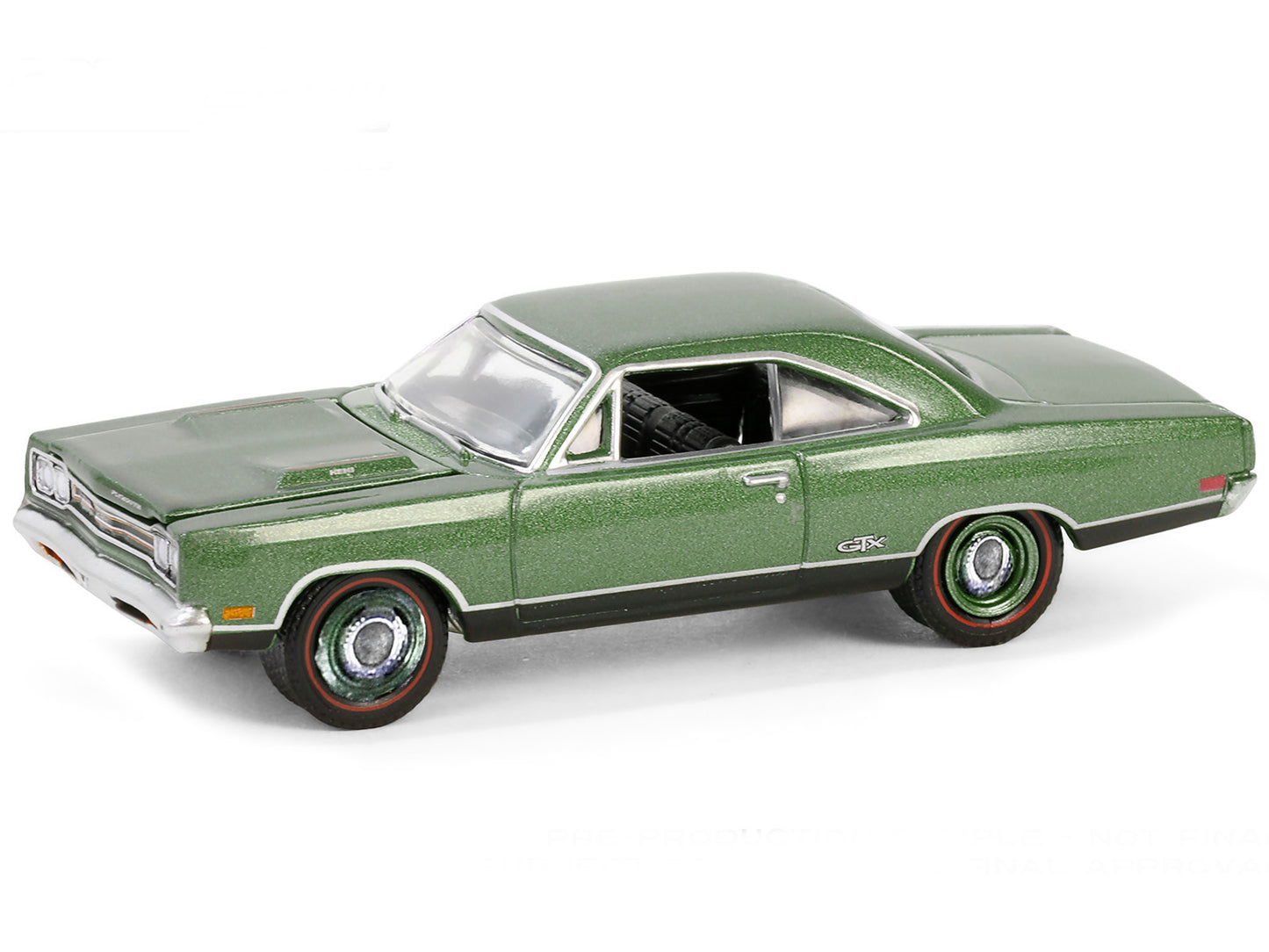 Greenlight 1969 Plymouth HEMI GTX F8 Ivy Green Metallic (Palm Beach 2023) Barrett Jackson "Scottsdale Edition" Series 14 1/64 Diecast Model Car by Greenlight