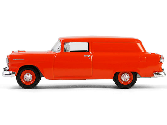 Greenlight 1955 Chevrolet Sedan Delivery Orange Red "First in Appearance and Performance" "Vintage Ad Cars" Series 11 1/64 Diecast Model Car by Greenlight