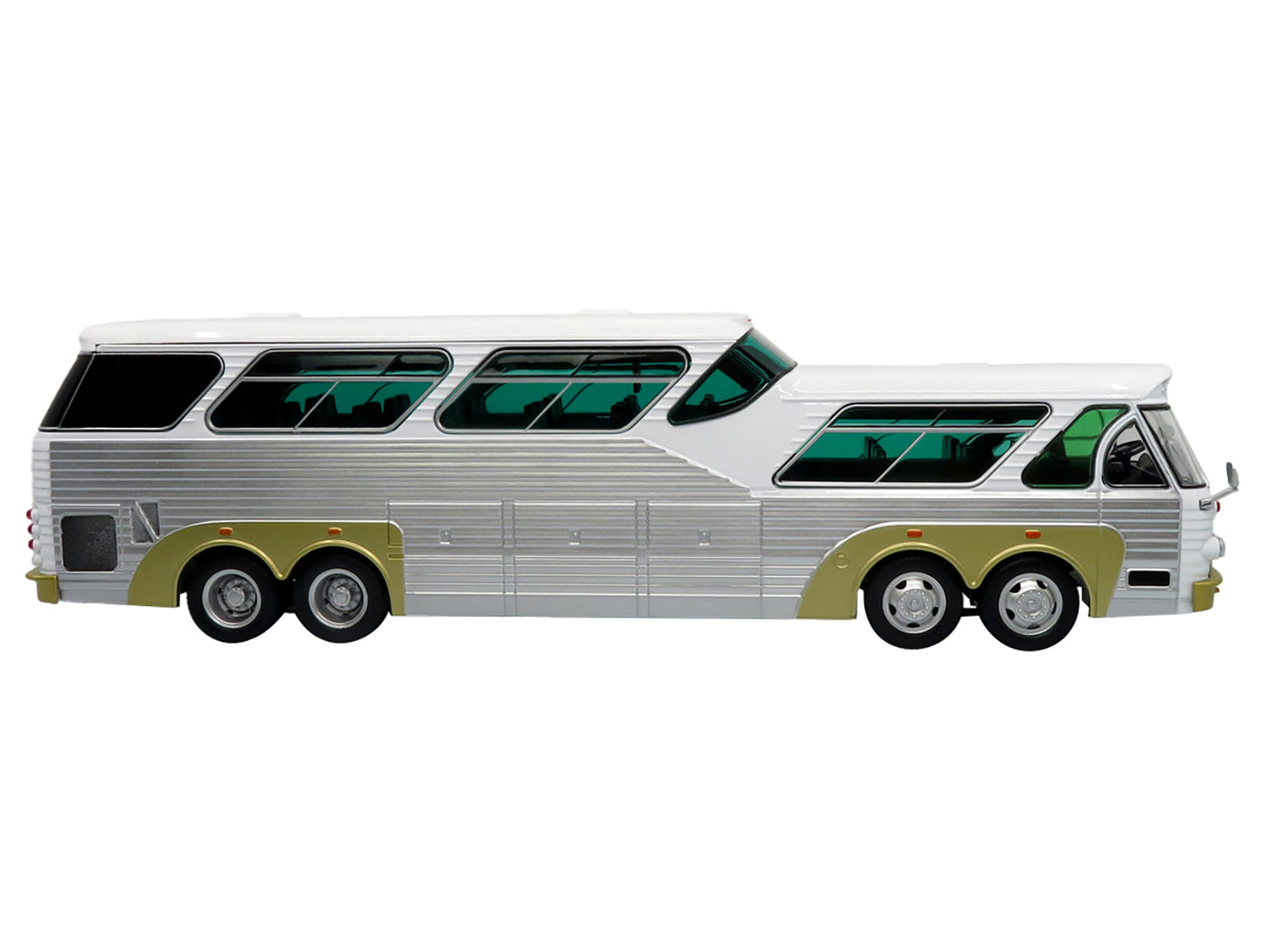Iconic Replicas Sultana TM 44-18 SP Panoramico Coach Bus White with Silver Sides "The Bus & Motorcoach Collection" 1/43 Diecast Model by Iconic Replicas