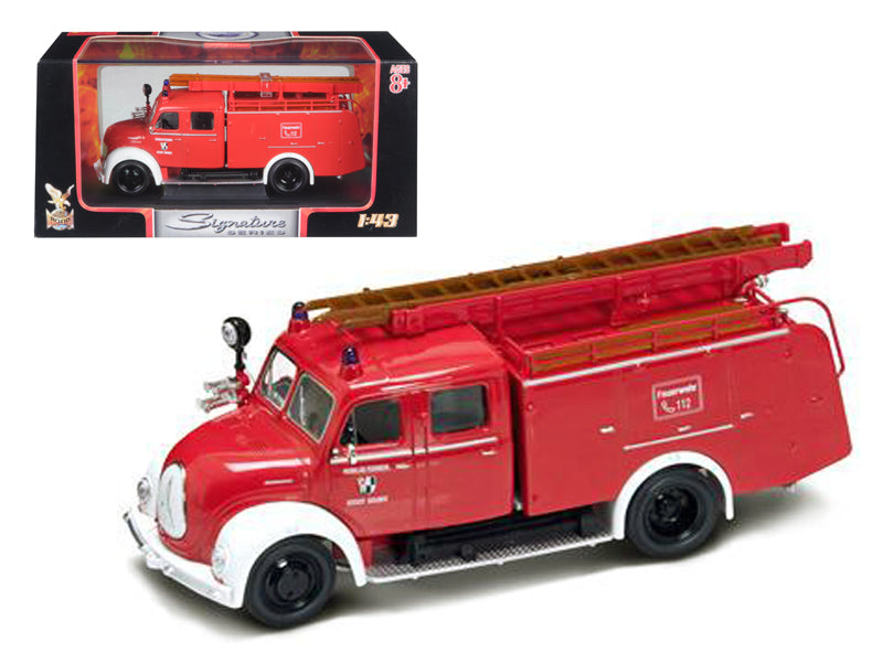 Road Signature 1961 Magirus Deutz Mercur TLF-16 Red/White 1/43 Diecast Model Car by Road Signature