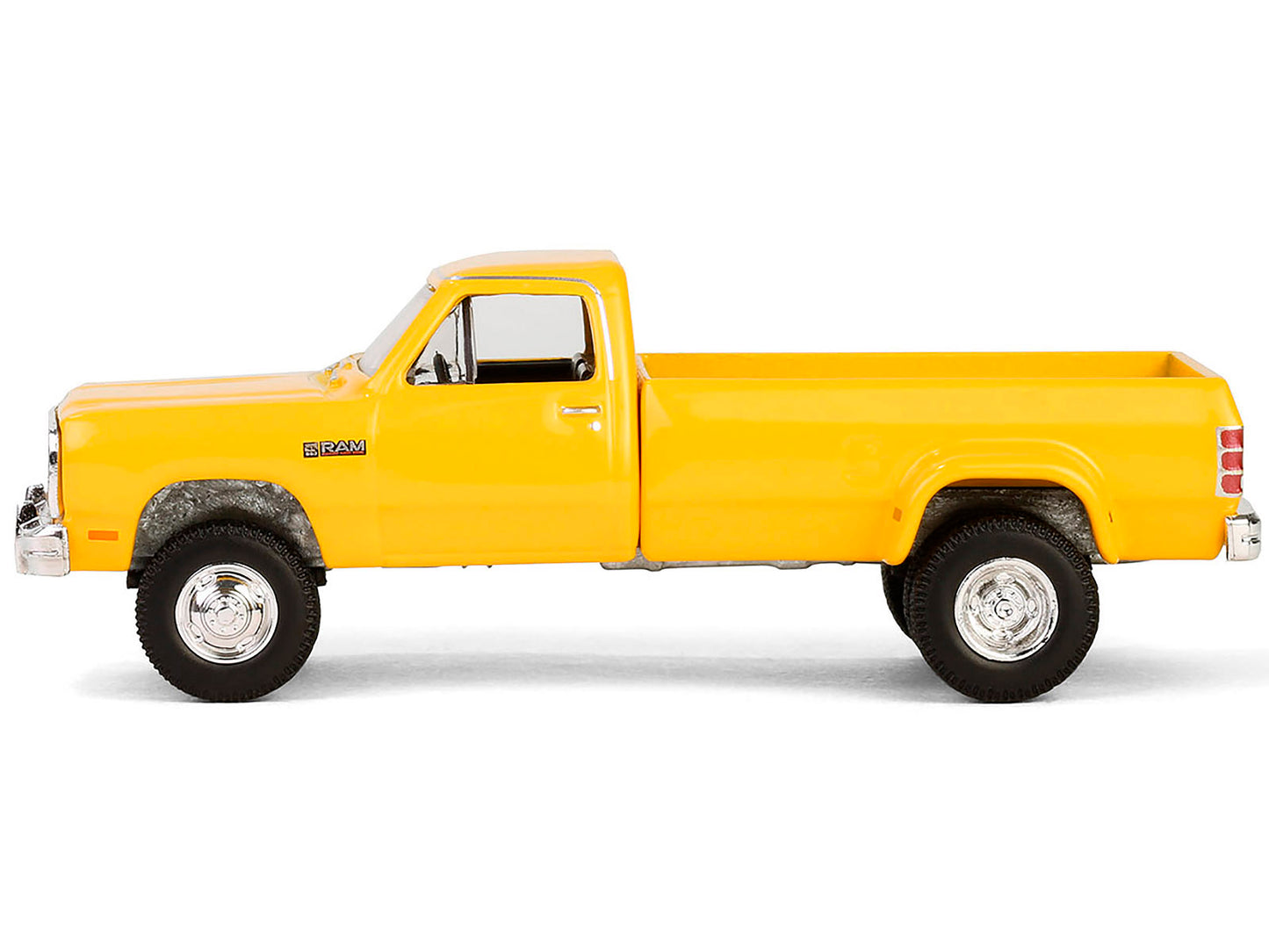 Greenlight 1982 Dodge Ram D-350 Dually Pickup Truck Construction Yellow "Dually Drivers" Series 15 1/64 Diecast Model Car by Greenlight