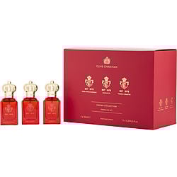 CLIVE CHRISTIAN VARIETY by Clive Christian CROWN COLLECTION TRAVELLLER SET-CLIVE CHRISTIAN CRAB APPLE BLOSSOM & CLIVE CHRISTIAN MATSUKITA & CLIVE CHRISTIAN TOWN & COUNTRY ALL ARE PERFUME SPRAY 0.34 OZ