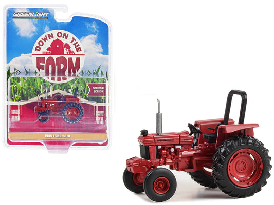 Greenlight 1985 Ford 5610 Tractor Red "Memphis Tennessee Fire Department" "Down on the Farm" Series 1/64 Diecast Model by Greenlight