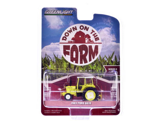 Greenlight 1983 Ford 6610 Tractor High-Vis Yellow "Down on the Farm" Series 9 1/64 Diecast Model by Greenlight