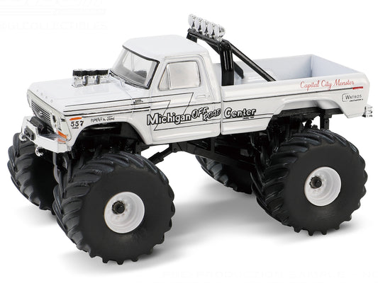 Greenlight 1978 Ford F-250 Monster Truck White "Capitol City Monster" "Kings of Crunch" Series 15 1/64 Diecast Model Trucks by Greenlight