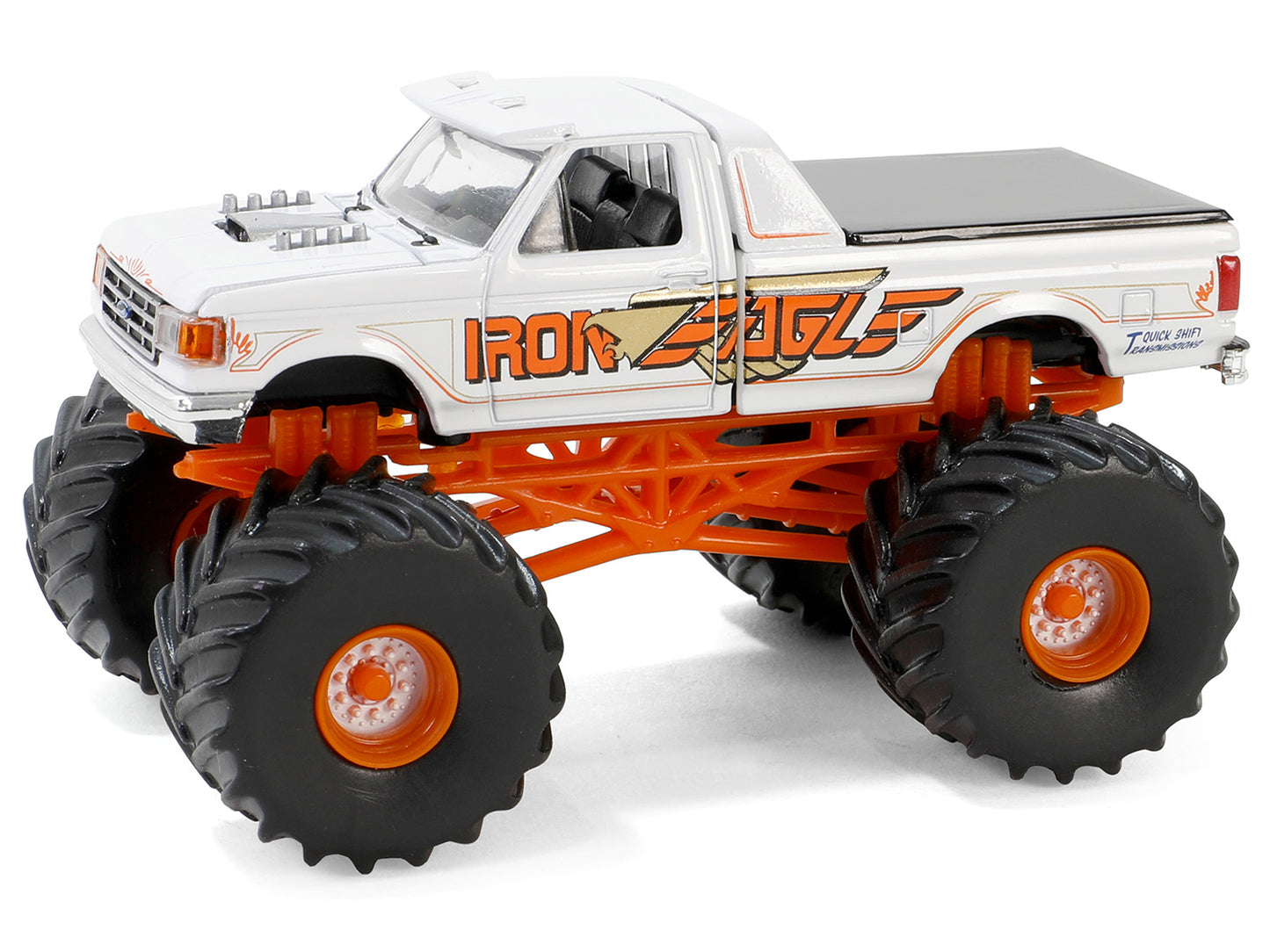 Greenlight 1990 Ford F-350 Monster Truck White "Iron Eagle" "Kings of Crunch" Series 15 1/64 Diecast Model Car by Greenlight