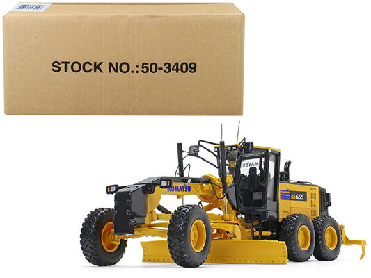 First Gear Komatsu GD655-6 Motor Grader with Ripper 1/50 Diecast Model by First Gear