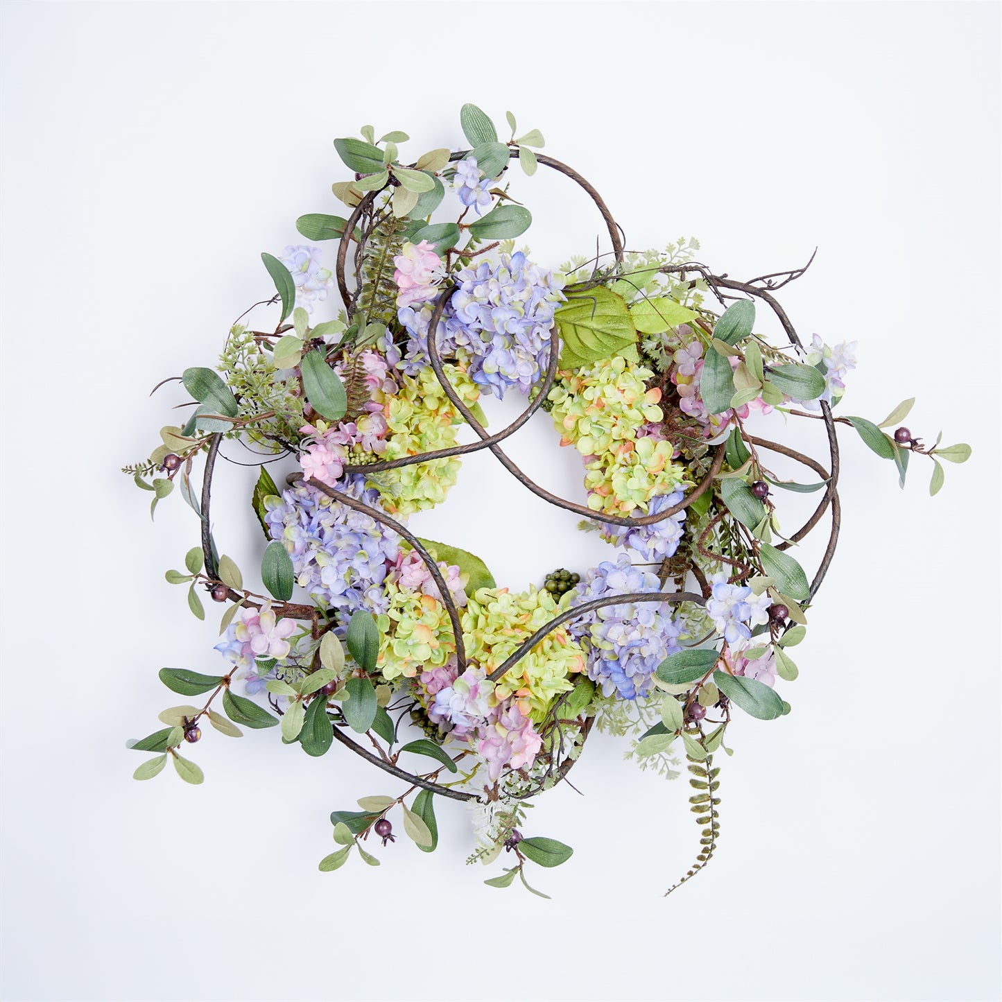 Hydrangea Floral Wreath 22"D