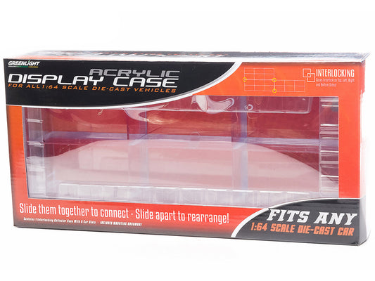 Greenlight Acrylic Display Case 6-Car Connecting for 1/64 Scale Models by Greenlight