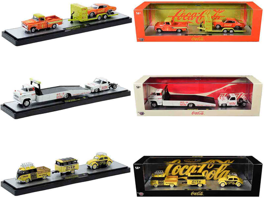 Auto Haulers "Coca-Cola" Set of 3 pieces Release 43 Limited Edition to 6200 pieces Worldwide 1/64 Diecast Models by M2 Machines