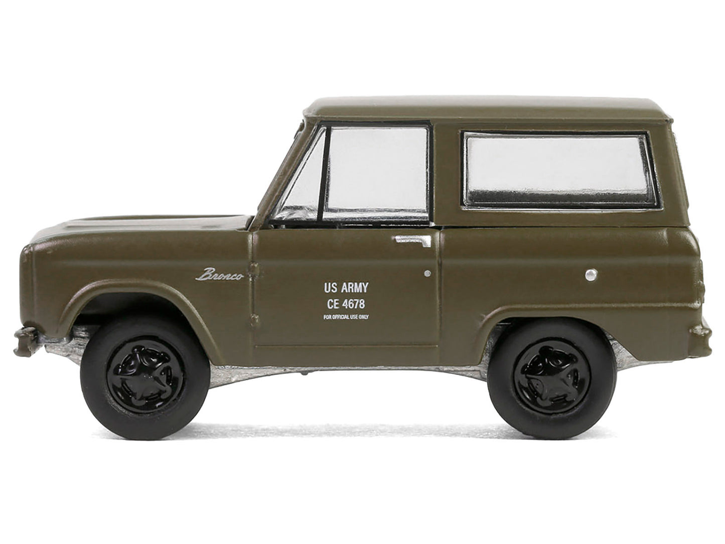 Greenlight 1966 Ford Bronco "U.S. Army Proposal" Olive Drab "Battalion 64" Series 5 1/64 Diecast Model Car by Greenlight