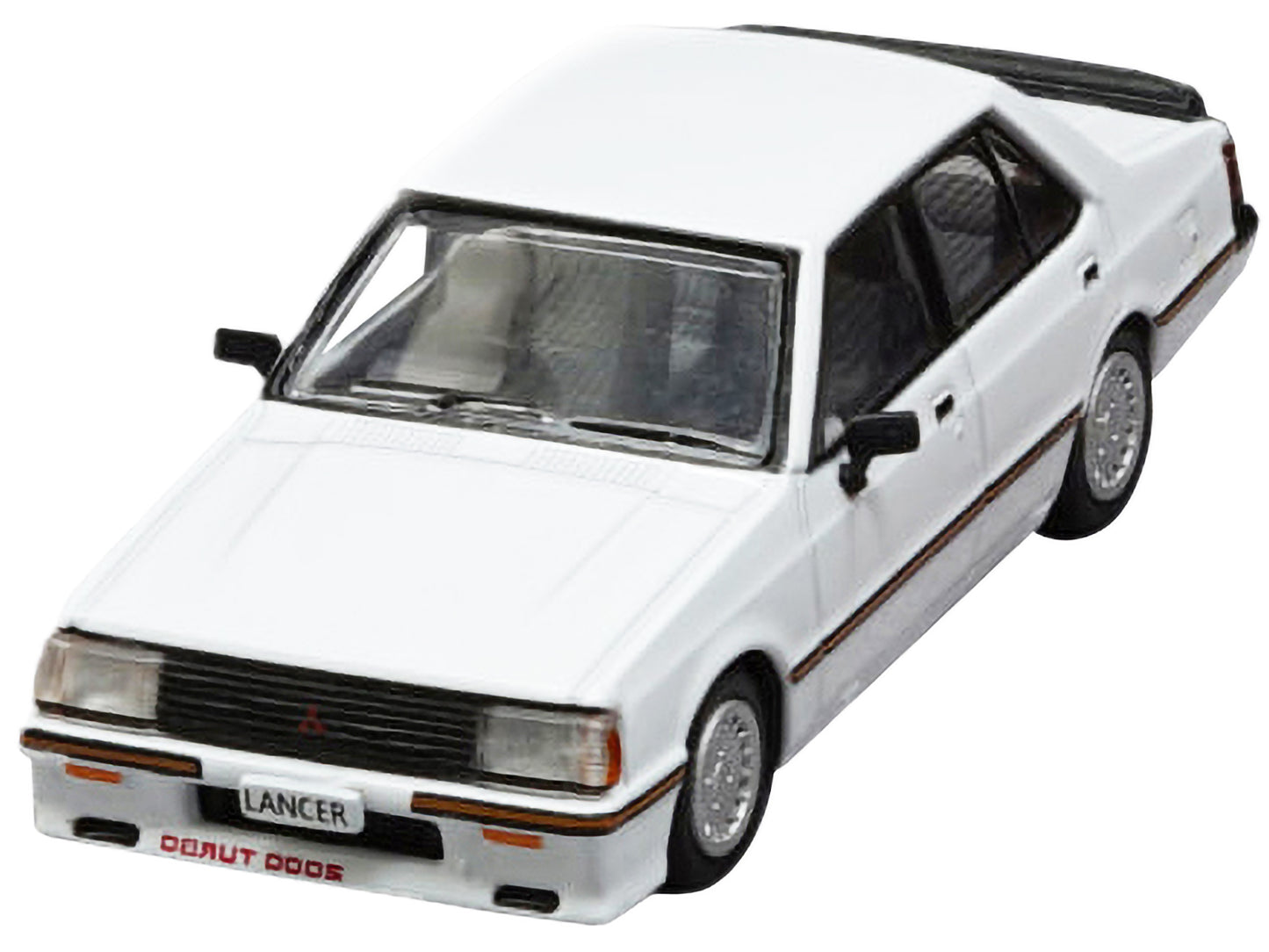 BM Creations Mitsubishi Lancer EX2000 Turbo RHD (Right Hand Drive) White with Stripes with Extra Wheels 1/64 Diecast Model Car by BM Creations