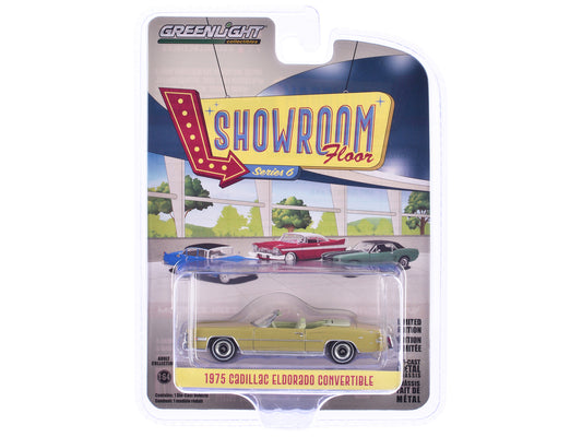 Greenlight 1975 Cadillac Eldorado Convertible Florentine Gold Firemist "Showroom Floor" Series 6 1/64 Diecast Model Car by Greenlight