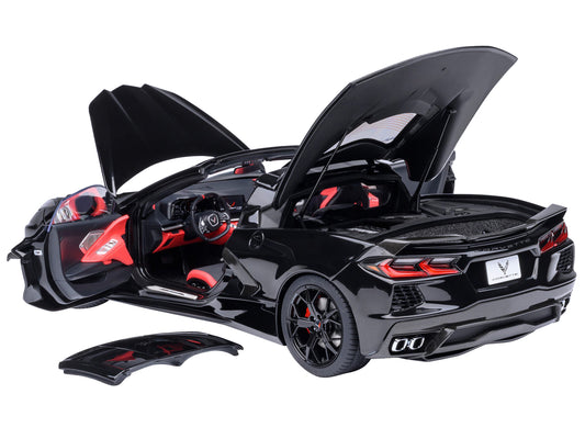 Autoart 2020 Chevrolet Corvette C8 Stingray Black 1/18 Model Car by Autoart