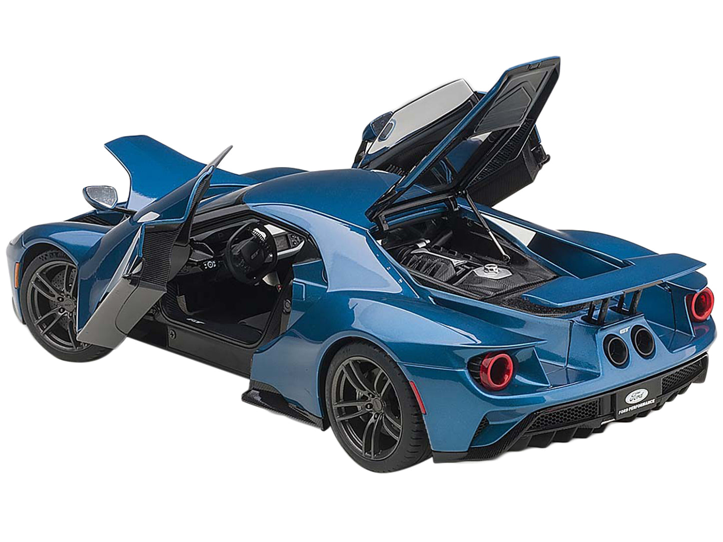 Autoart 2017 Ford GT Liquid Blue 1/18 Model Car by Autoart