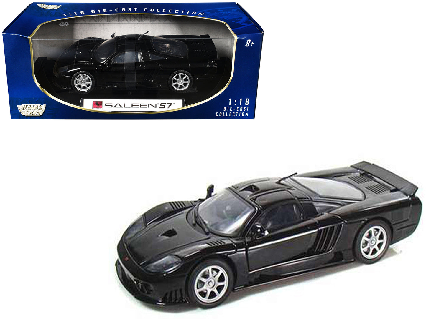 Motormax Saleen S7 Black 1/18 Diecast Model Car by Motormax