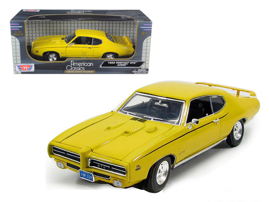 Motormax 1969 Pontiac GTO Judge Yellow 1/18 Diecast Model Car by Motormax
