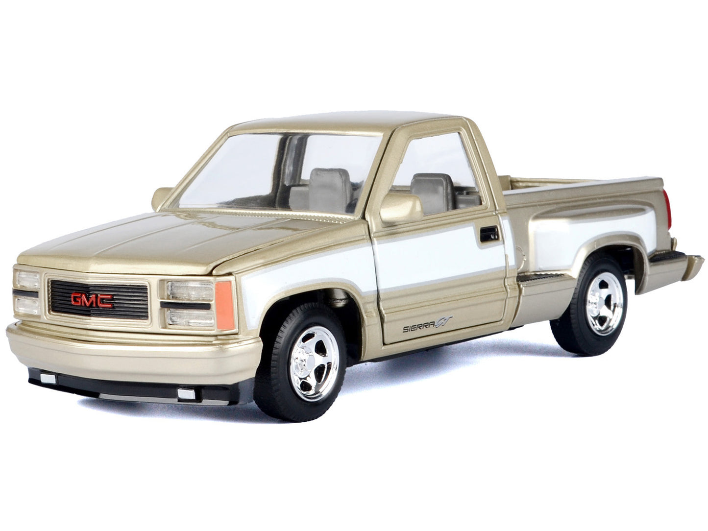 Motormax 1992 GMC Sierra GT Pickup Truck Gold Metallic with White Sides "American Classics" Series 1/24 Diecast Model Car by Motormax
