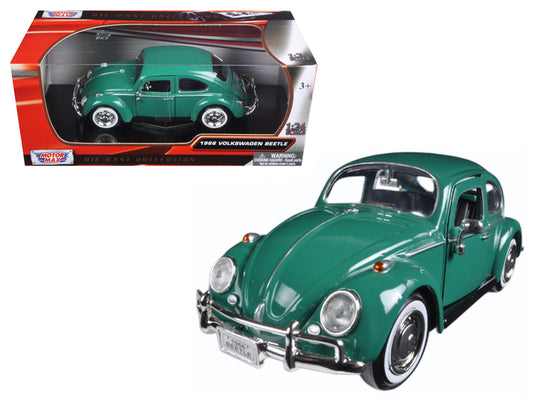 Motormax 1966 Volkswagen Beetle Green 1/24 Diecast Model Car by Motormax