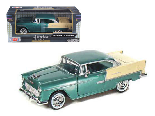 Motormax 1955 Chevrolet Bel Air Green 1/24 Diecast Model Car by Motormax