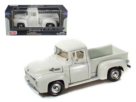Motormax 1956 Ford F-100 Pickup Truck White 1/24 Diecast Model Car by Motormax