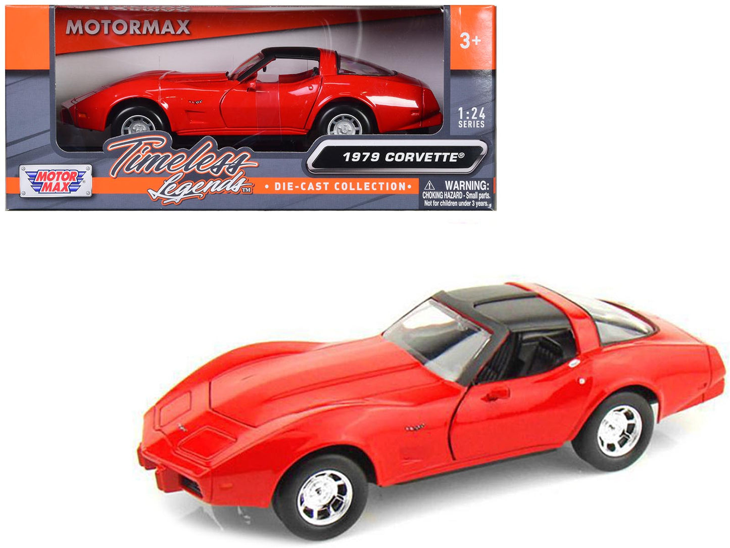 Motormax 1979 Chevrolet Corvette Red 1/24 Diecast Model Car by Motormax
