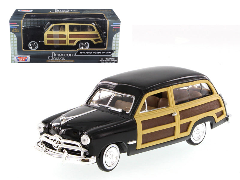 Motormax 1949 Ford Woody Wagon Black 1/24 Diecast Model Car by Motormax