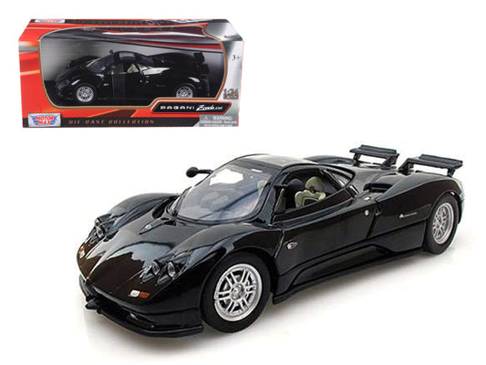 Motormax Pagani Zonda C12 Black 1/24 Diecast Car Model by Motormax