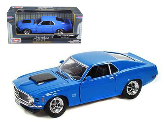 Motormax 1970 Ford Mustang Boss 429 Blue 1/24 Diecast Model Car by Motormax