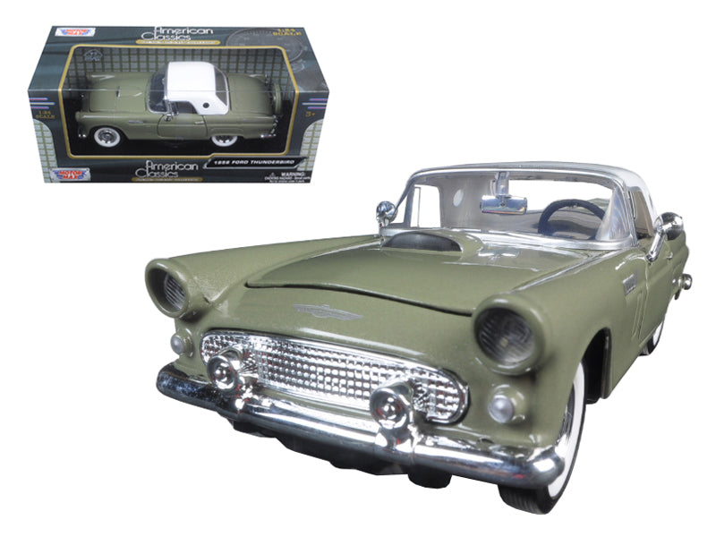 Motormax 1956 Ford Thunderbird Soft Top Green 1/24 Diecast Car Model by Motormax