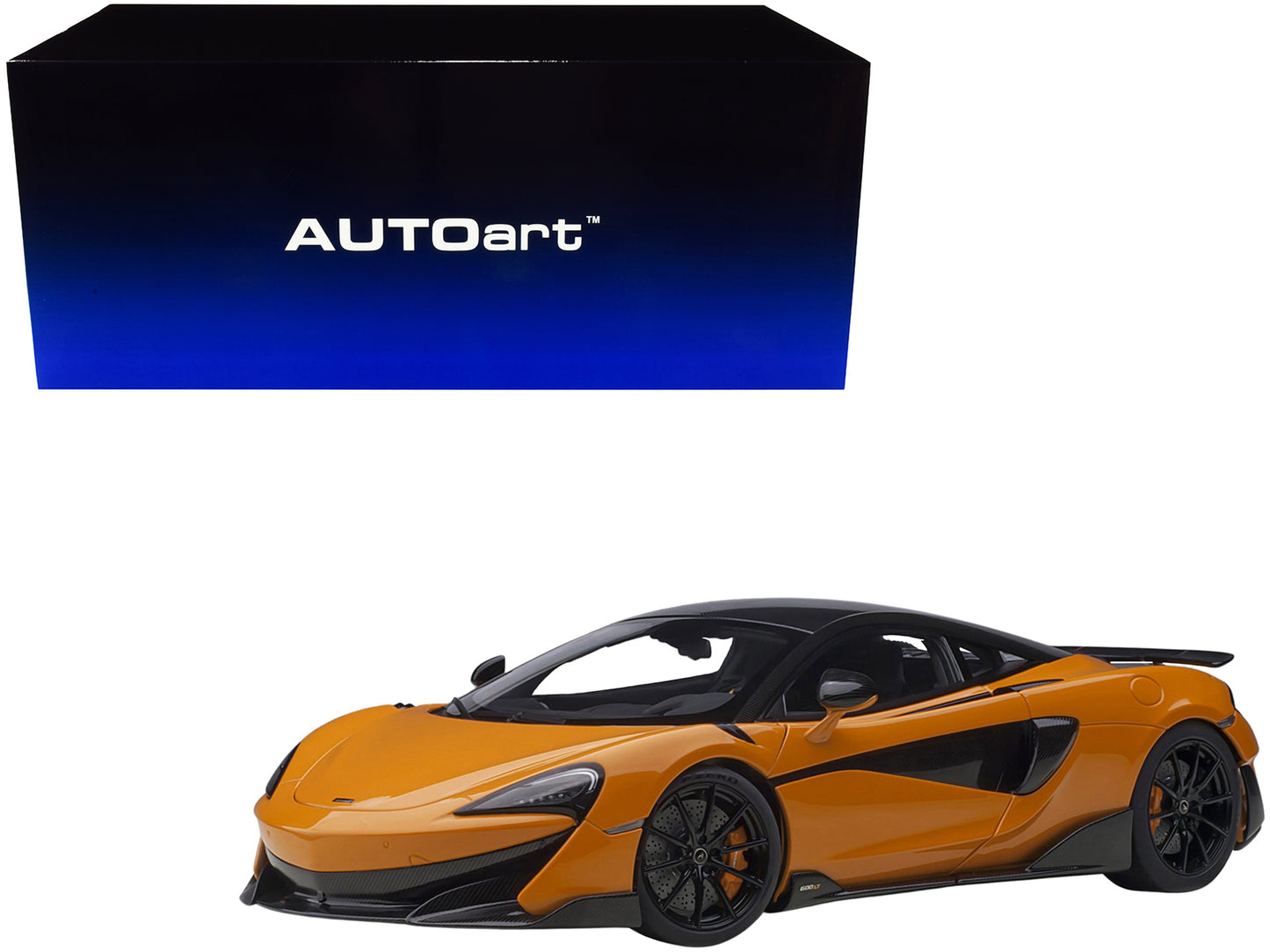 Autoart Mclaren 600LT Myan Orange and Carbon 1/18 Model Car by Autoart