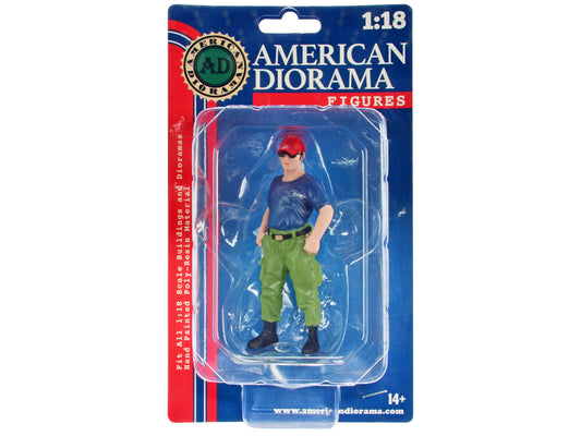 American Diorama "Firefighters" Off Duty Figure for 1/18 Scale Models by American Diorama