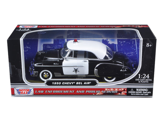 Motormax 1950 Chevrolet Bel Air Police 1/24 Diecast Model Car by Motormax