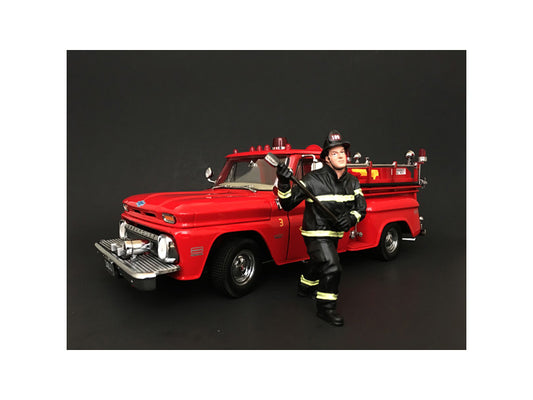 American Diorama Firefighter with Axe Figurine / Figure For 1:18 Models by American Diorama