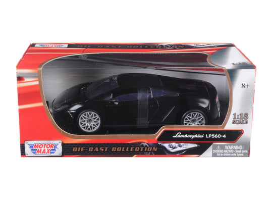 Motormax Lamborghini LP 560-4 Black 1/18 Diecast Car Model by Motormax