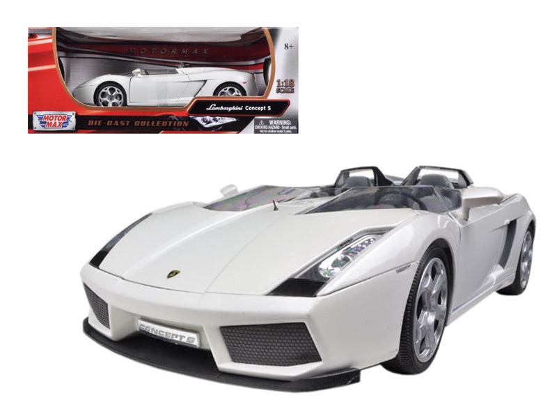 Motormax Lamborghini Concept S Pearl White 1/18 Diecast Car Model by Motormax