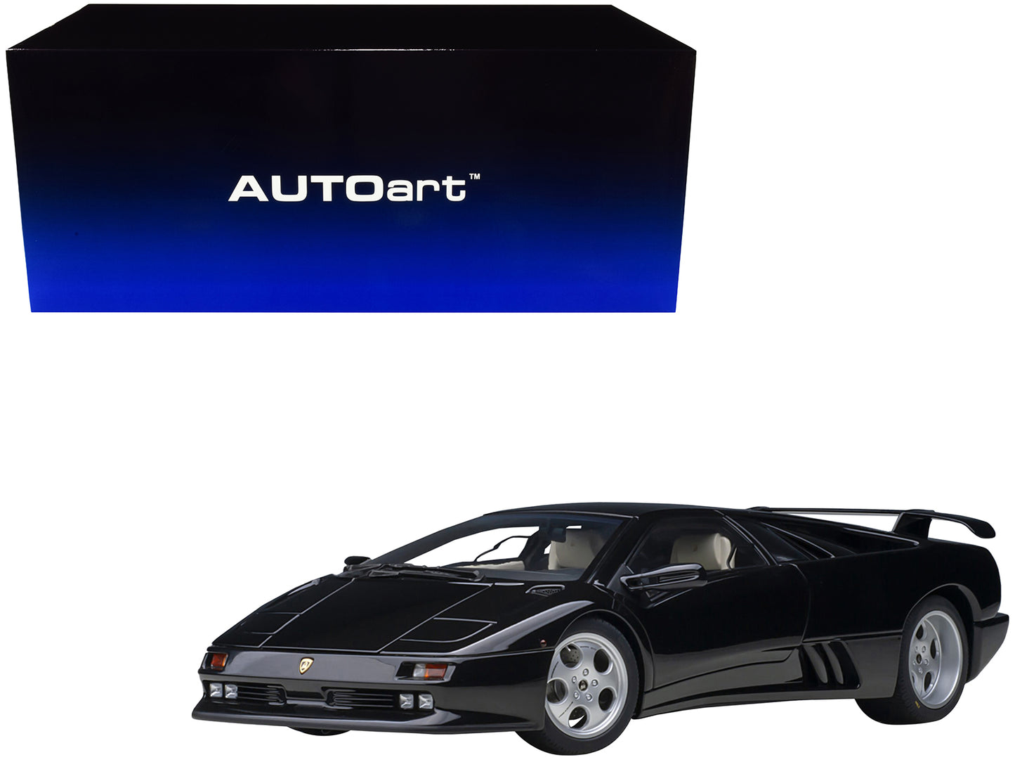 Autoart Lamborghini Diablo SE30 Deep Black Metallic 1/18 Model Car by Autoart