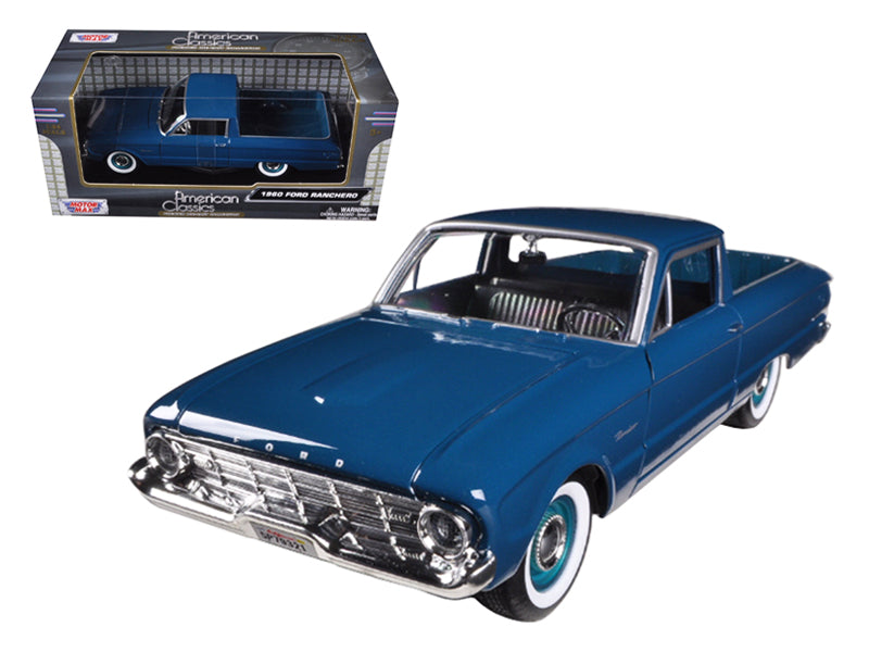Motormax 1960 Ford Falcon Ranchero Pickup Blue 1/24 Diecast Model Car by Motormax